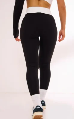 PrettyLittleThing Gym Leggings*Sculpt Contrast Waist Cross Front Leggings
