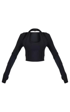 PrettyLittleThing Workout Tops*Sculpt Cut Out Padded Gym Crop Top
