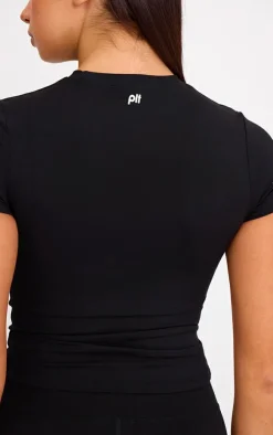 PrettyLittleThing Workout Tops*Sculpt Cut Out Short Sleeve Top