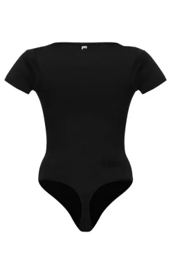 PrettyLittleThing Gym Wear*Sculpt Gathered Short Sleeve Bodysuit