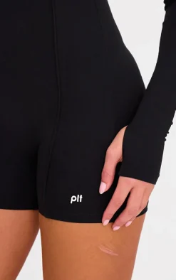 PrettyLittleThing Gym Wear*Sculpt Halter Long Sleeve Gym Unitard