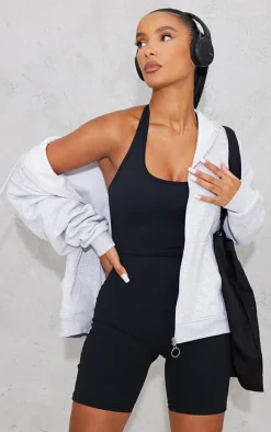 PrettyLittleThing Gym Wear*Sculpt Halterneck Mini Unitard