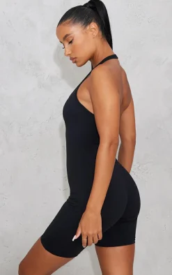 PrettyLittleThing Gym Wear*Sculpt Halterneck Mini Unitard