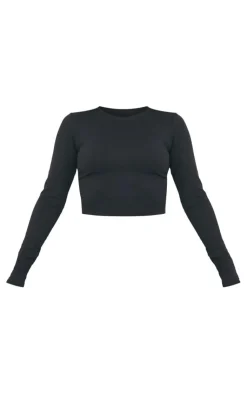 PrettyLittleThing Workout Tops*Sculpt Long Sleeve Crop Gym Top