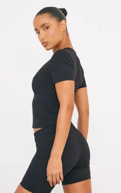 PrettyLittleThing Workout Tops*Sculpt Longline Short Sleeve Gym Top