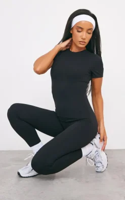 PrettyLittleThing Gym Wear*Sculpt Short Sleeved Unitard
