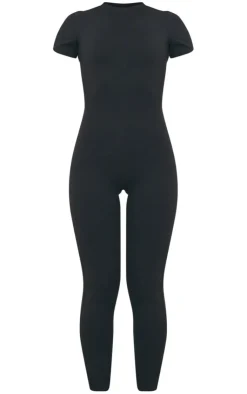 PrettyLittleThing Gym Wear*Sculpt Short Sleeved Unitard
