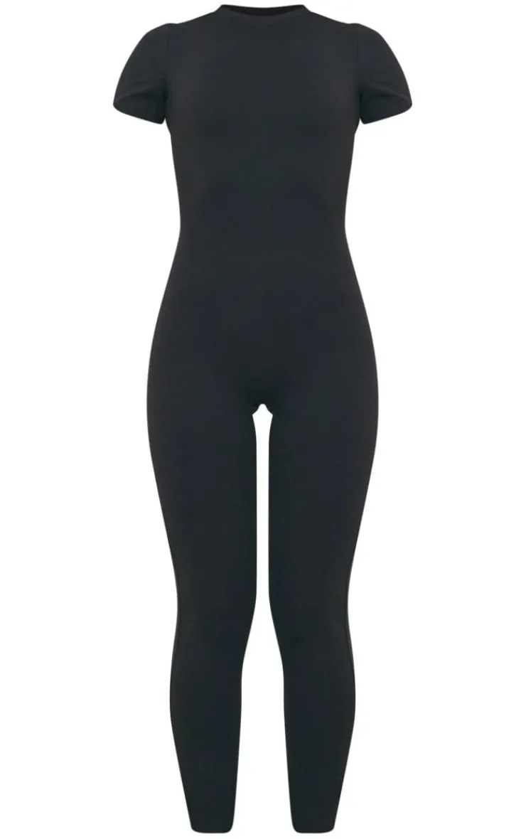 PrettyLittleThing Gym Wear*Sculpt Short Sleeved Unitard