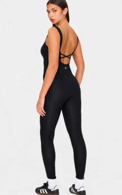 PrettyLittleThing Seamless Gym Wear*Seamless Cross Back Long Gym Unitard