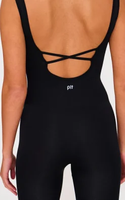 PrettyLittleThing Seamless Gym Wear*Seamless Cross Back Long Gym Unitard