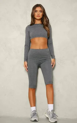PrettyLittleThing Seamless Gym Wear*Seamless Melange High Waist Capri Leggings