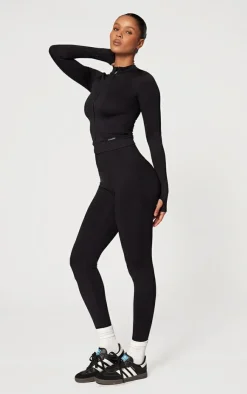 PrettyLittleThing Athletic Jackets*Seamless Rib Detail Jacket