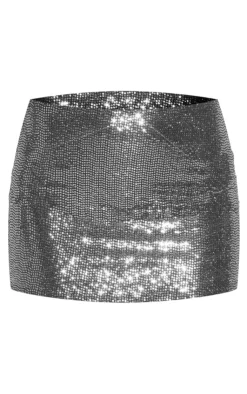 Clearance PrettyLittleThing Sequin Low Rise Micro Mini Skirt Black