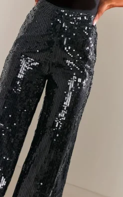 PrettyLittleThing Christmas Day Outfits*Sequin Tailored Wide Leg Pants