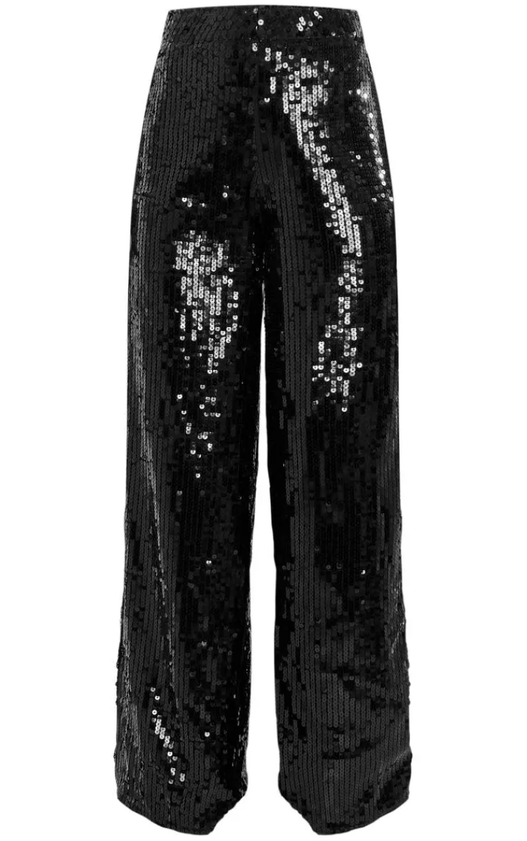 PrettyLittleThing Christmas Day Outfits*Sequin Tailored Wide Leg Pants