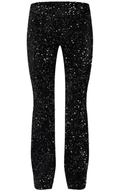 PrettyLittleThing Christmas Day Outfits*Sequin Velvet Flared Pants