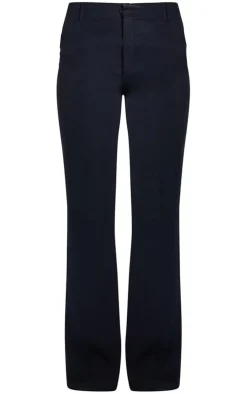 Online PrettyLittleThing Sheer Chiffon Wide Leg Pants Black