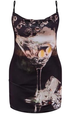 Sheer Mesh Print Bodycon Dress-PrettyLittleThing