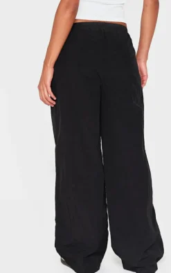 Black Shell Wide Leg Pants