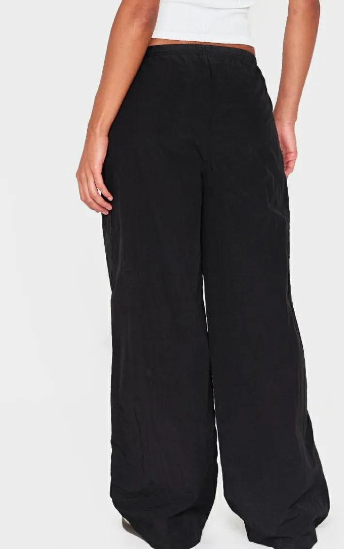 Black Shell Wide Leg Pants