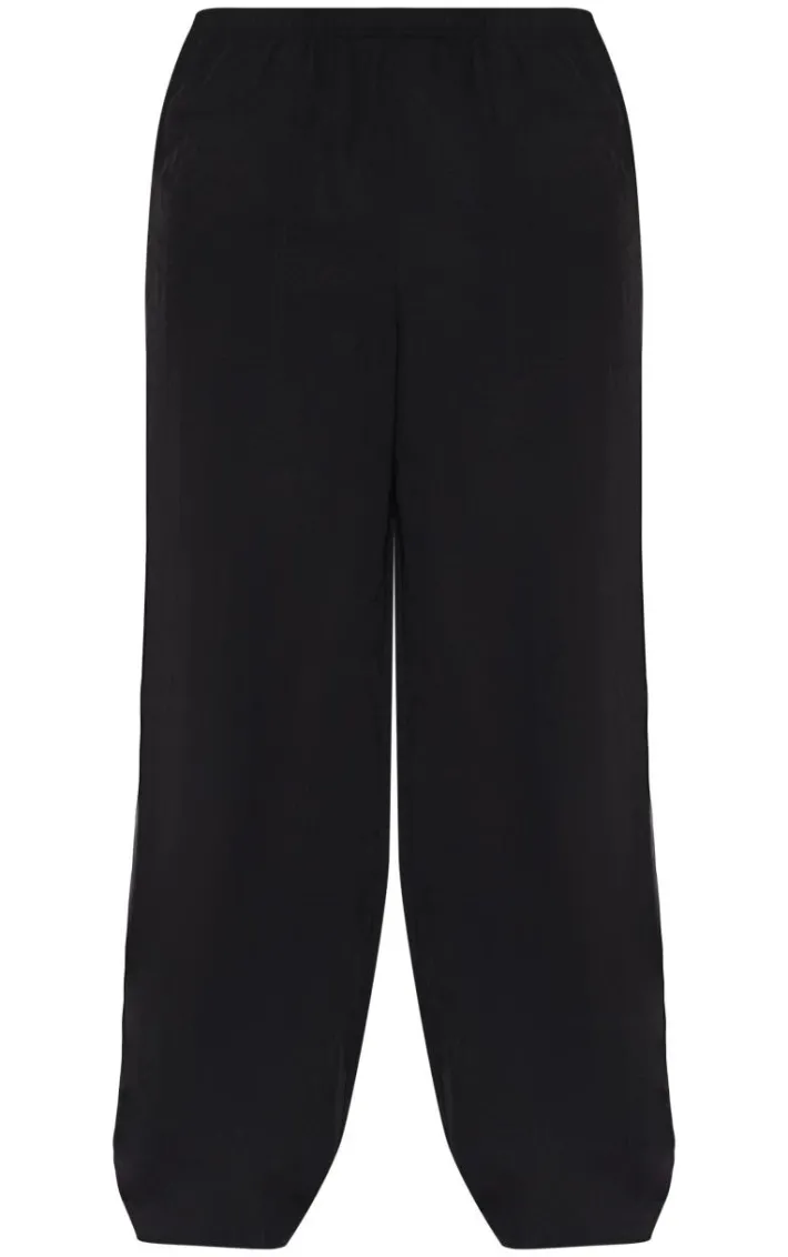 Black Shell Wide Leg Pants