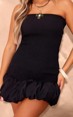 Shirred Bandeau Bodycon Dress-PrettyLittleThing Online