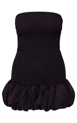 Shirred Bandeau Bodycon Dress-PrettyLittleThing Online