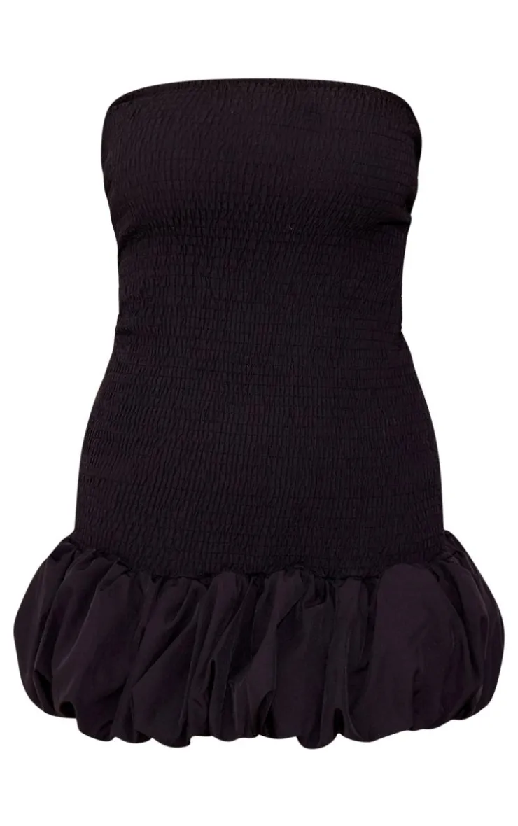 Shirred Bandeau Bodycon Dress-PrettyLittleThing Online