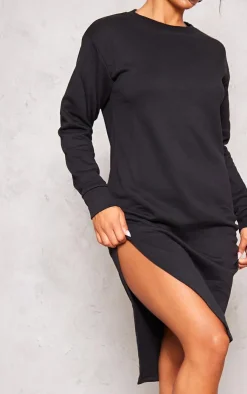 Side Split Oversized Midi Sweatshirt Dress-PrettyLittleThing Hot