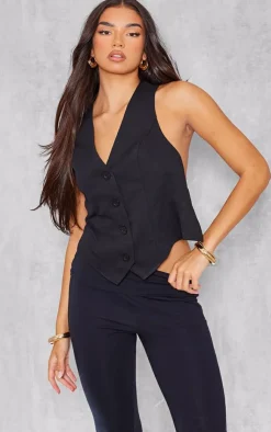 PrettyLittleThing Sleeveless Tops*Side Tie Vest