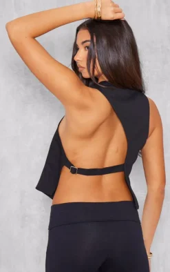 PrettyLittleThing Sleeveless Tops*Side Tie Vest
