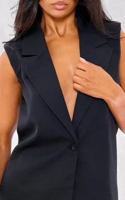 PrettyLittleThing Sleeveless Tops*Sleeveless Longline Vest