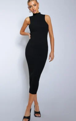 Sleeveless Rib Knit Midaxi Bodycon Dress-PrettyLittleThing New
