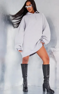 PrettyLittleThing Platforms*Slight Platform Block Heel Square Toe Knee Boots