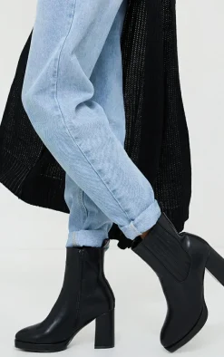 PrettyLittleThing Platforms*Slight Platform Chelsea Basic Heeled Ankle Boots