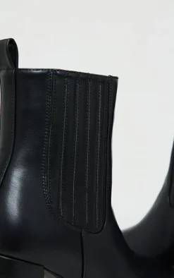 PrettyLittleThing Platforms*Slight Platform Chelsea Basic Heeled Ankle Boots