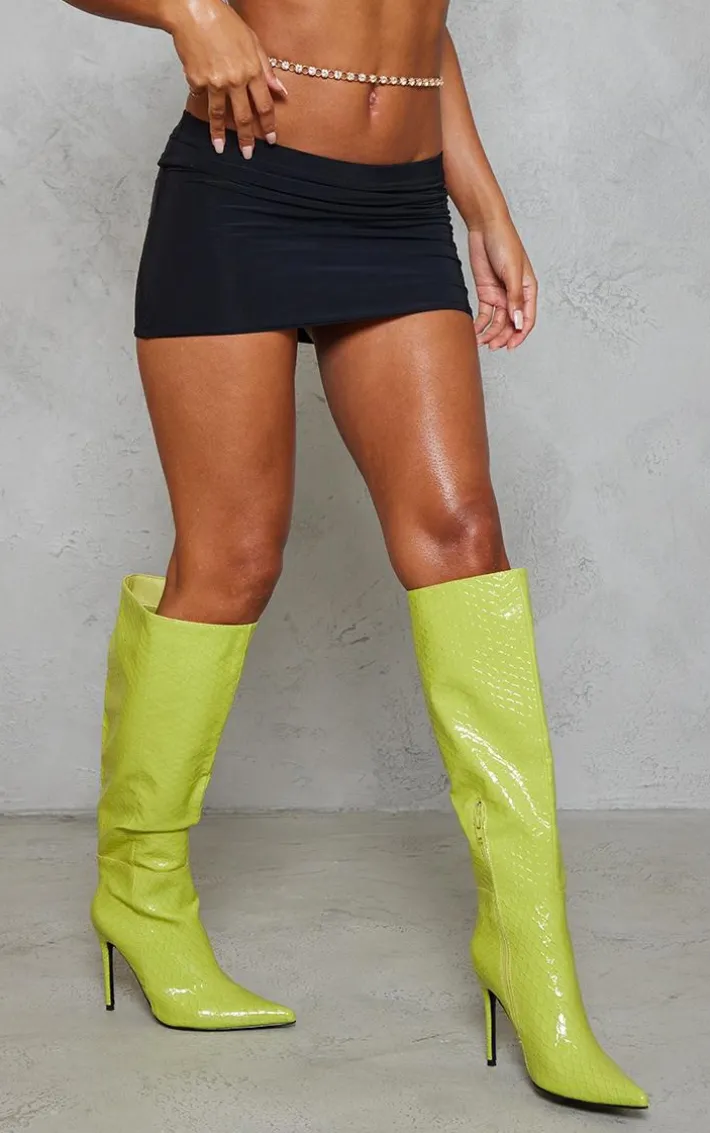 Black Slinky Basic Low Rise Extreme Micro Mini Skirt
