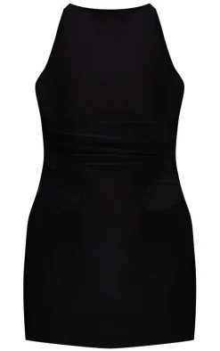 Slinky Cut Out Waist Racer Bodycon Dress-PrettyLittleThing Sale