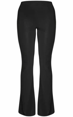 PrettyLittleThing Slinky Flared Skinny Pants Black