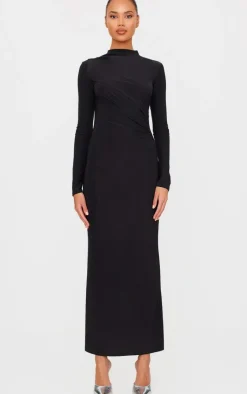 Slinky Long Sleeve Maxi Dress-PrettyLittleThing Discount
