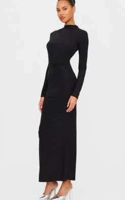 Slinky Long Sleeve Maxi Dress-PrettyLittleThing Discount
