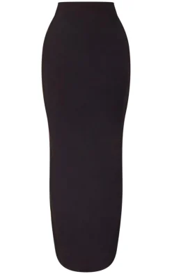 Outlet PrettyLittleThing Slinky Low Rise Maxi Skirt Black