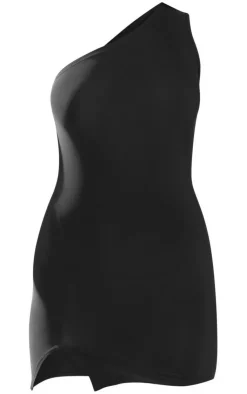Slinky One Shoulder Asymmetric Bodycon Dress-PrettyLittleThing Online