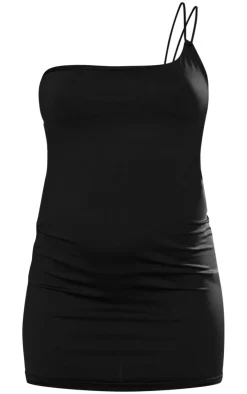Slinky One Shoulder Mini Dress-PrettyLittleThing Hot