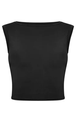 PrettyLittleThing Sleeveless Tops*Slinky Open Back Tie Detail Long Top