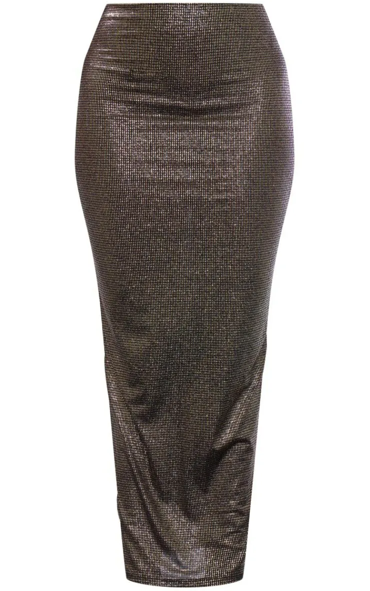 PrettyLittleThing Christmas Shop*Slinky Sequin Maxi Skirt