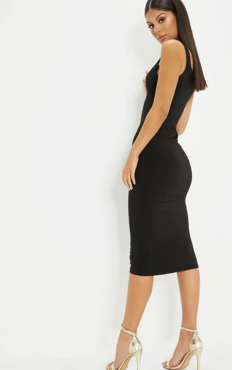 Slinky Strappy Midi Dress-PrettyLittleThing Best