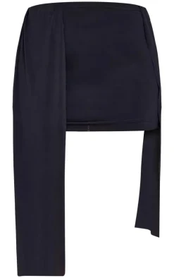 Slinky Twist Front Tie Side Mini Skirt-PrettyLittleThing Discount