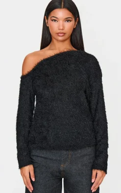 PrettyLittleThing Blouses*Slouchy Textured Oversized Sweater