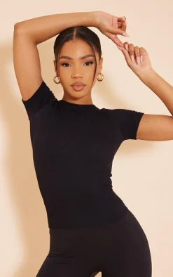 PrettyLittleThing Snatched*Snatched Rib Longline T Shirt